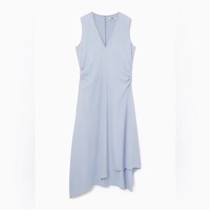 COS - GATHERED ASYMMETRIC MIDI DRESS NWT